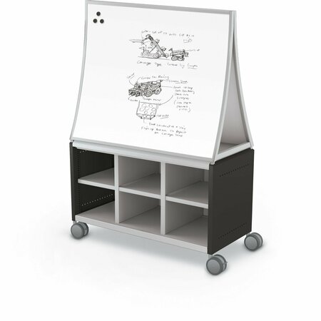 MOORECO Compass Cabinet - Maxi H1 With Ogee Dry Erase Board Black 61.9in H x 42in W x 19.2in D A3A1A1E1B0